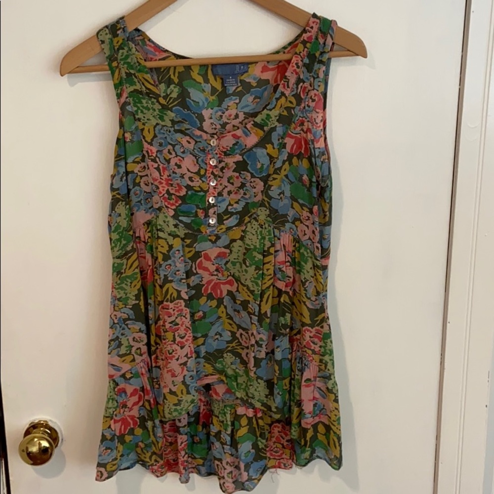 Lil for Anthropologie sleeveless blouse
